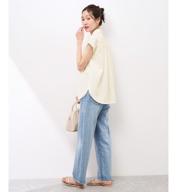 Rope&rsquo;Picnic「【防シワ】リボンフレンチスリーブシャツ」|シャツ・ブラウス|