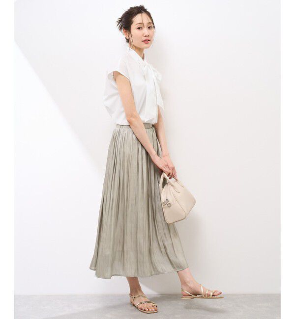 Rope&rsquo;Picnic「【防シワ】リボンフレンチスリーブシャツ」|シャツ・ブラウス|