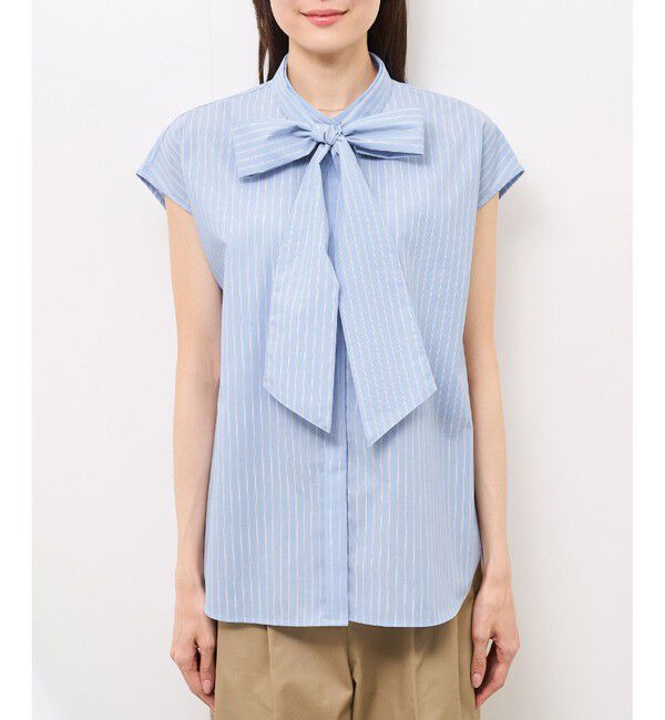 Rope&rsquo;Picnic「【防シワ】リボンフレンチスリーブシャツ」|シャツ・ブラウス|