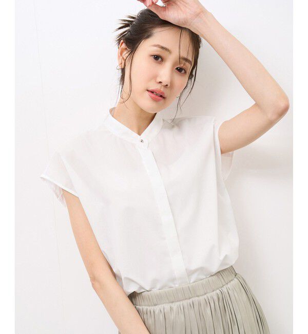 Rope&rsquo;Picnic「【防シワ】リボンフレンチスリーブシャツ」|シャツ・ブラウス|