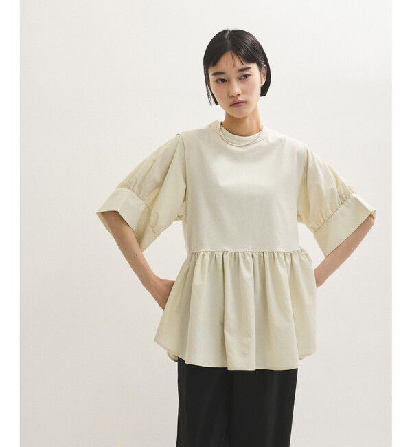 ADAM ET ROPE'「【新色追加】・【サステナブル】バウンスカフスプルオーバー」|Tシャツ・カットソー|