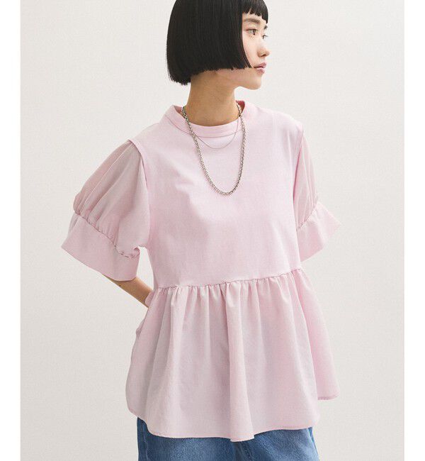 ADAM ET ROPE'「【新色追加】・【サステナブル】バウンスカフスプルオーバー」|Tシャツ・カットソー|