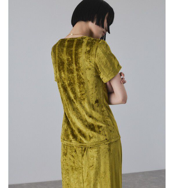 ADAM ET ROPE'「【Miller for ADAM ET ROPE'】別注 ベロアスクエアTee」|Tシャツ・カットソー|