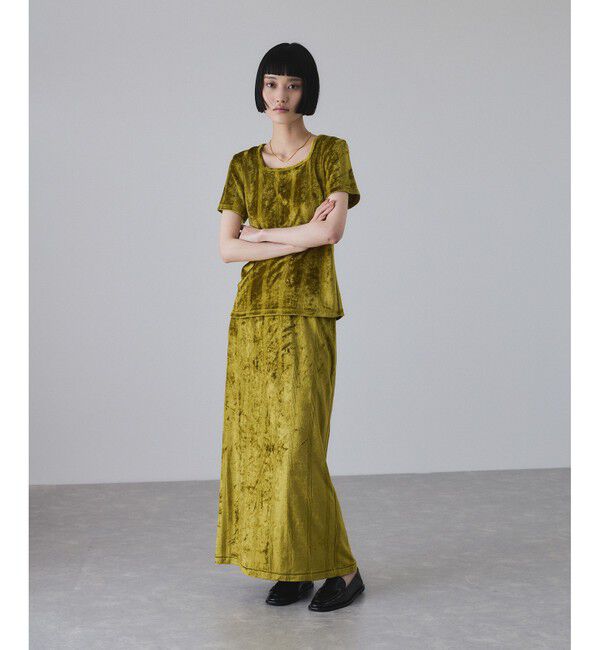 ADAM ET ROPE'「【Miller for ADAM ET ROPE'】別注 ベロアスクエアTee」|Tシャツ・カットソー|