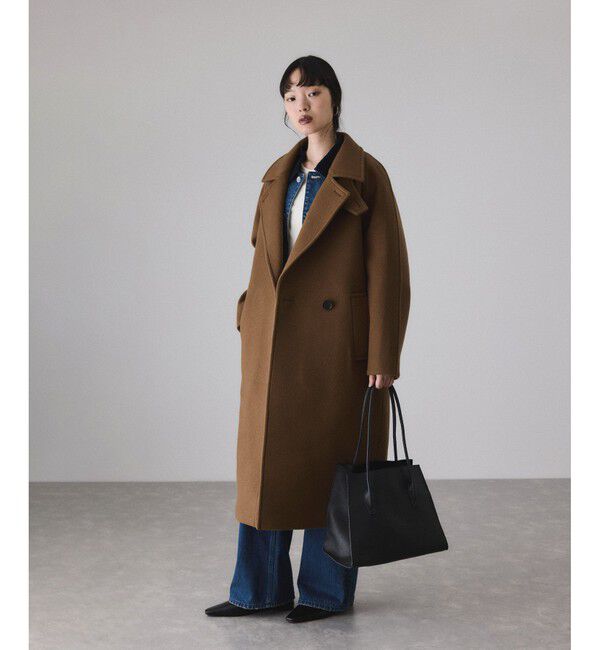 ウールボンディングラグランロングコート（ADAM ET ROPE'）｜ルミネの