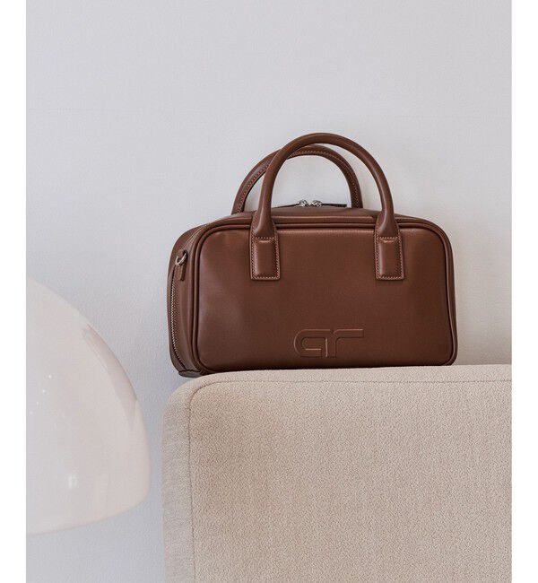 ADAM ET ROPE'「【サステナブル】ロゴスクエアボストンバッグ」|ボストンバッグ|ブラウン系(22)