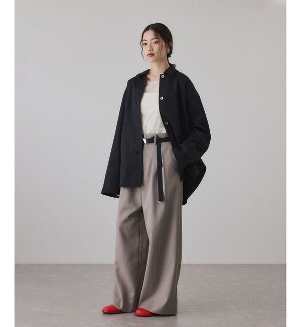 ADAM ET ROPE'「ガチャベルト付2タックスラックス」|スラックス|