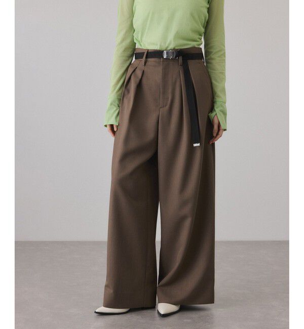 ADAM ET ROPE'「ガチャベルト付2タックスラックス」|スラックス|