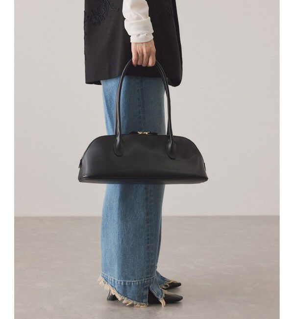 ADAM ET ROPE'「スプリットレザーラウンドボストン」|ボストンバッグ|