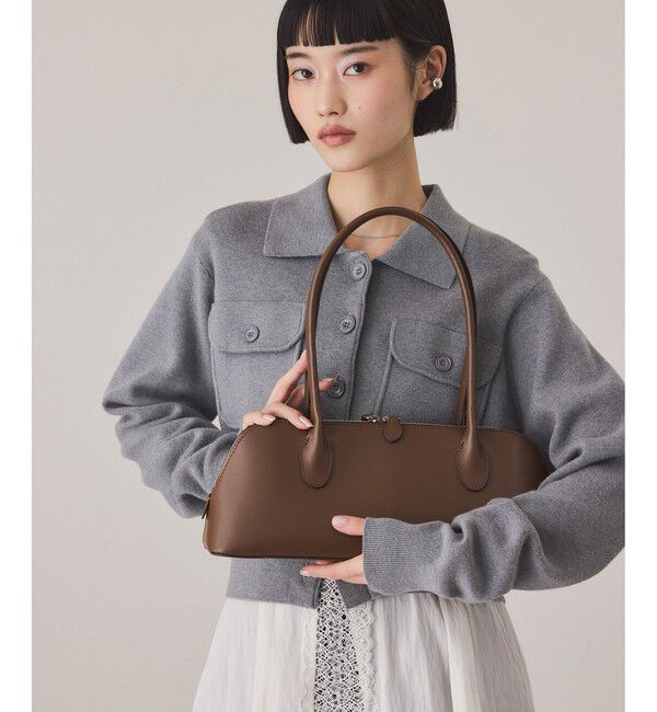 ADAM ET ROPE'「スプリットレザーラウンドボストン」|ボストンバッグ|