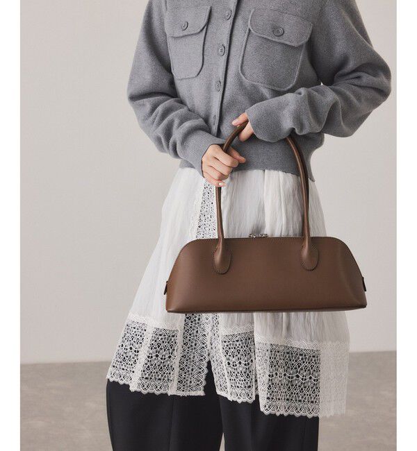 ADAM ET ROPE'「スプリットレザーラウンドボストン」|ボストンバッグ|