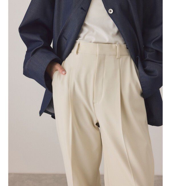 ADAM ET ROPE'「センタープレスストレートパンツ/UVカット」|スラックス|