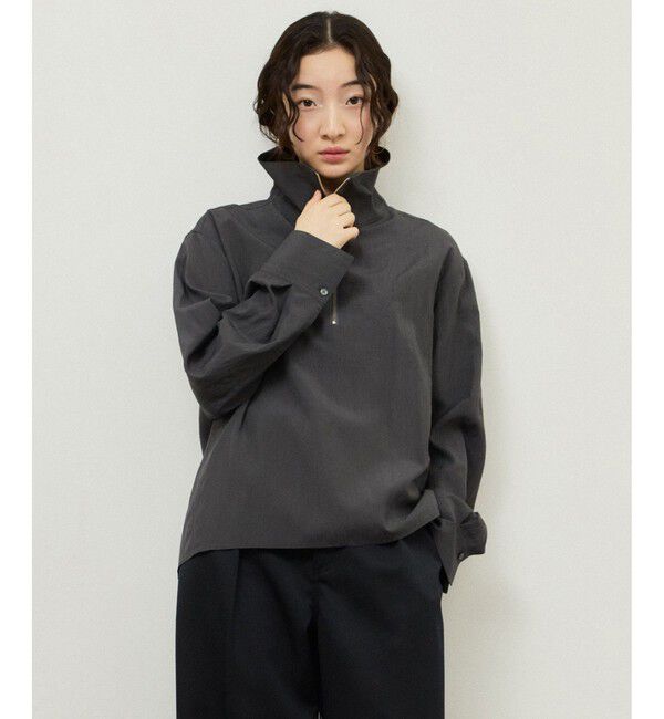 ADAM ET ROPE'「ハーフZIPシャツ」|Tシャツ・カットソー|チャコール(06)