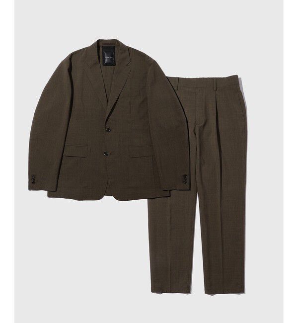 ADAM ET ROPE'「COVEROSS  テーラードジャケット&times;イージースラックス セットアップ」|スーツ|カーキー(36)