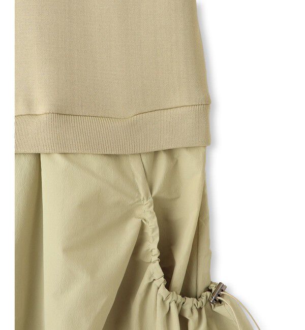 ADAM ET ROPE'「ランダムギャザーコンビワンピース」|ワンピース|