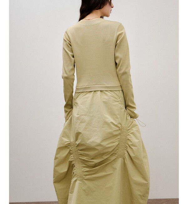 ADAM ET ROPE'「ランダムギャザーコンビワンピース」|ワンピース|