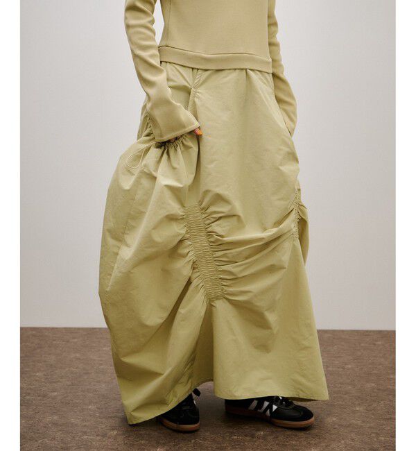 ADAM ET ROPE'「ランダムギャザーコンビワンピース」|ワンピース|