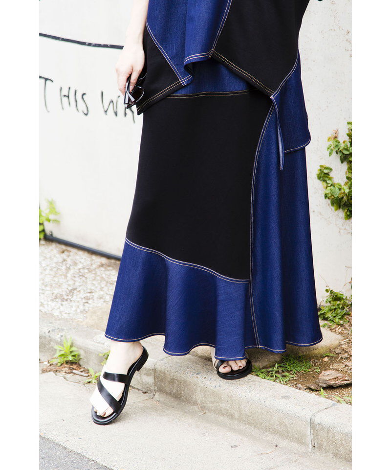  「切替フレアースカート」|フレア|