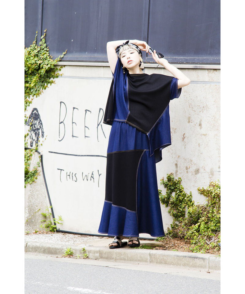  「切替フレアースカート」|フレア|