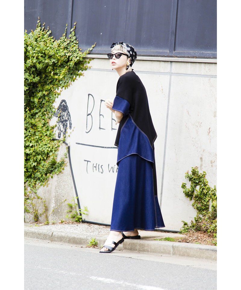  「切替フレアースカート」|フレア|