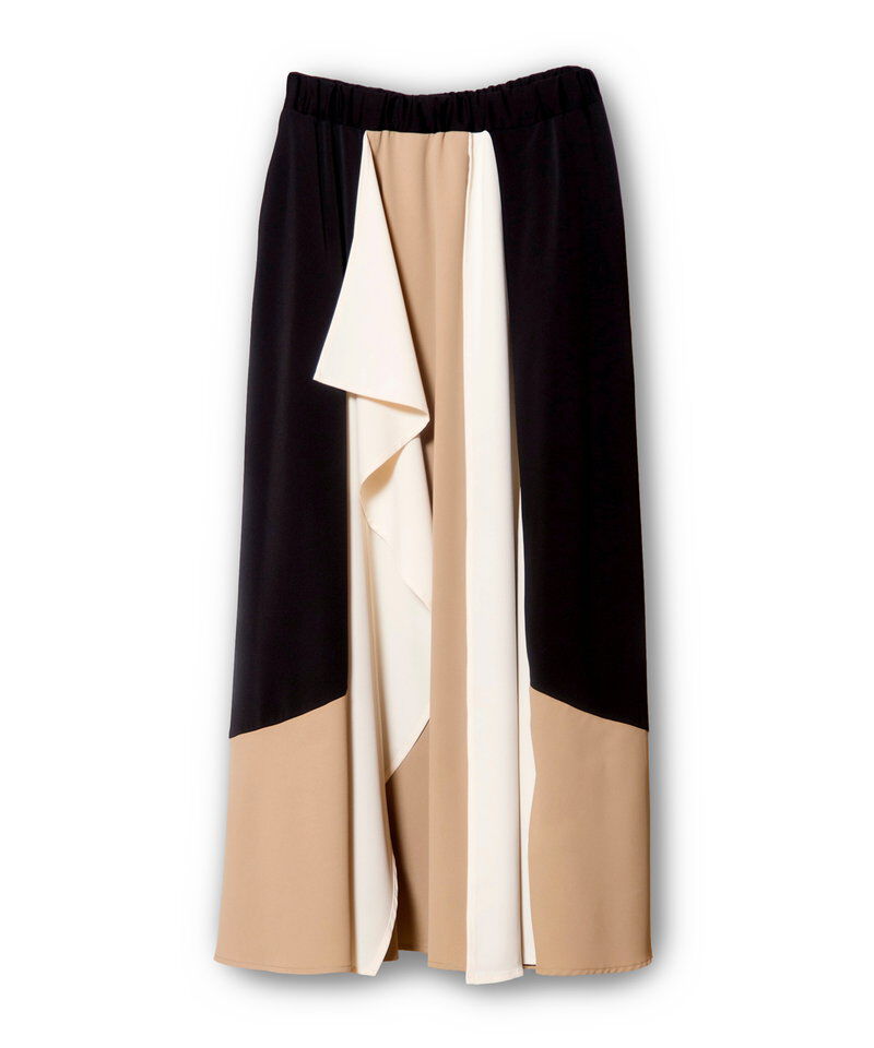  「配色切替フレアースカート」|スカート|