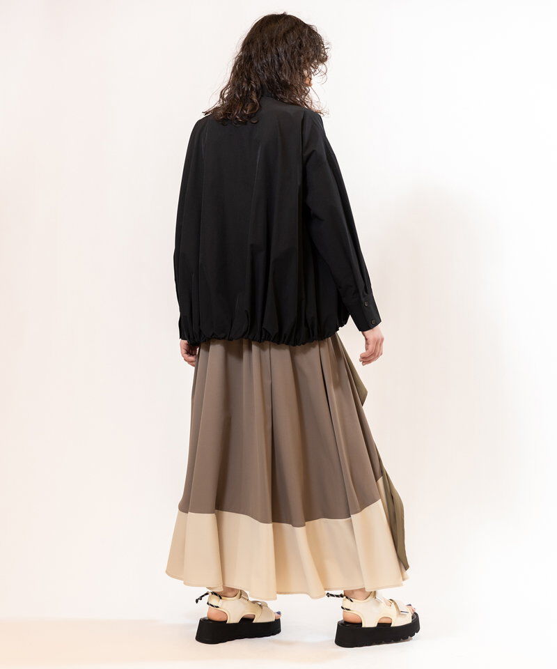  「配色切替フレアースカート」|スカート|
