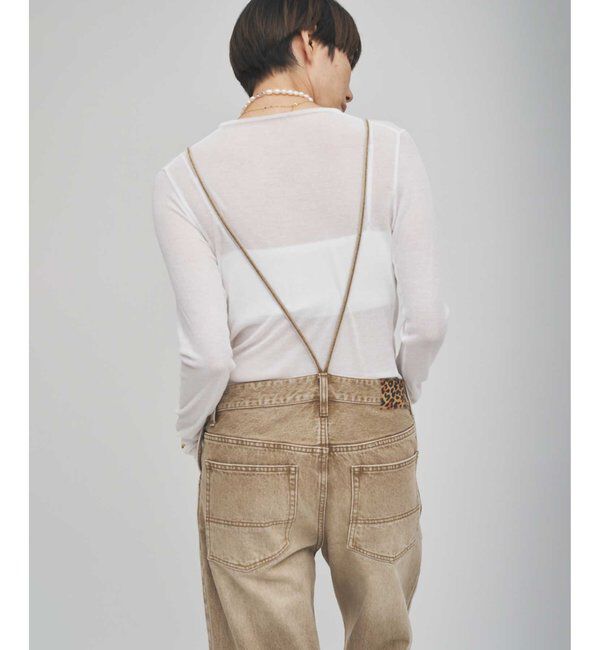  「カラーデニムオールインワン」|ワンピース|