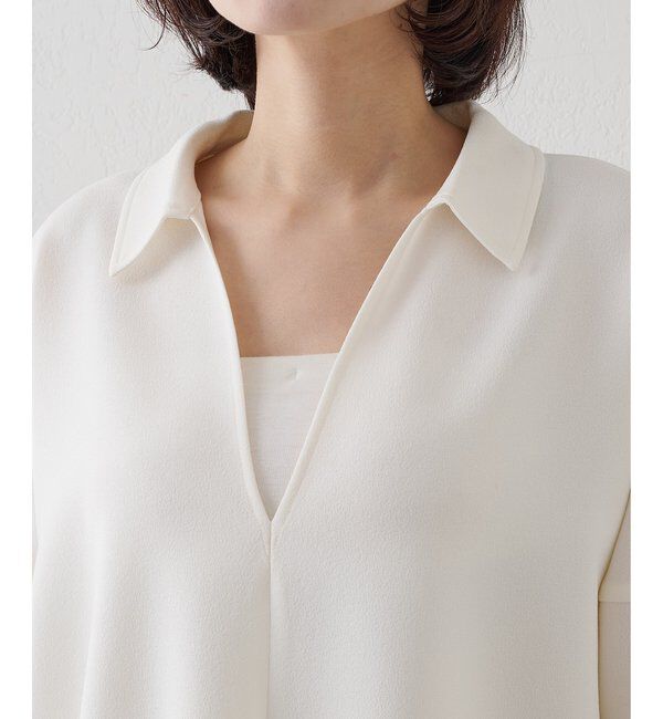  「スキッパージョーゼットブラウス」|シャツ・ブラウス|