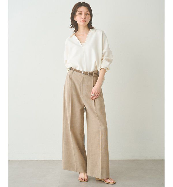  「スキッパージョーゼットブラウス」|シャツ・ブラウス|