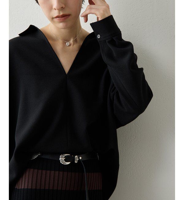  「スキッパージョーゼットブラウス」|シャツ・ブラウス|