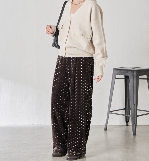  「	グリッタードットベロアキャミセットアップ」|ワンピース|