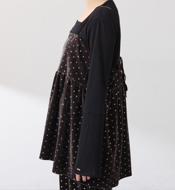  「	グリッタードットベロアキャミセットアップ」|ワンピース|