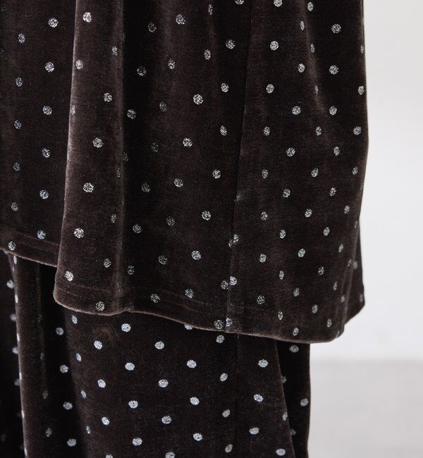  「	グリッタードットベロアキャミセットアップ」|ワンピース|