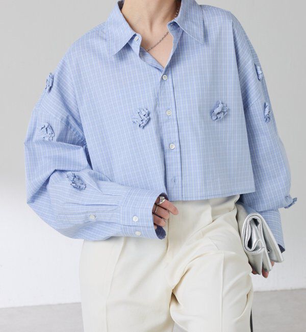  「フラワーモチーフシャツ」|シャツ・ブラウス|
