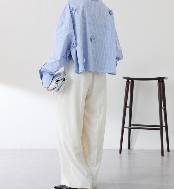  「フラワーモチーフシャツ」|シャツ・ブラウス|