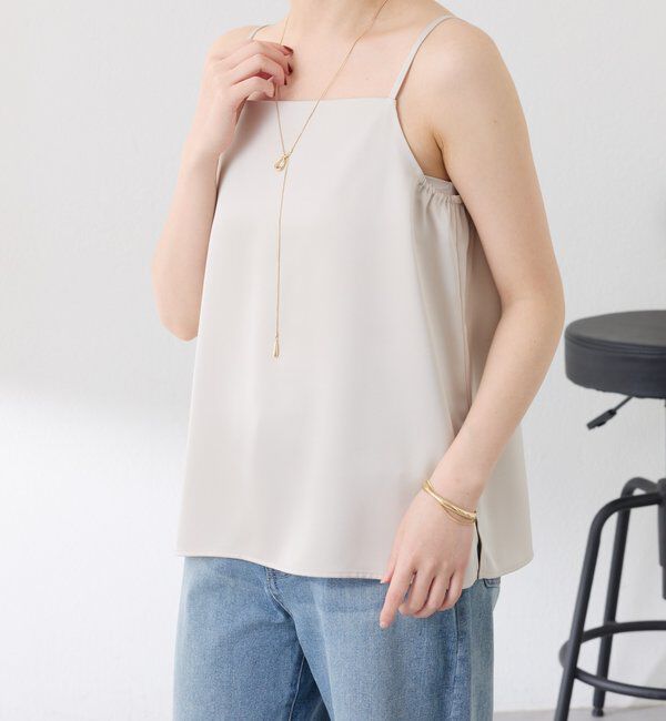  「2WAY サテンキャミソール」|シャツ・ブラウス|