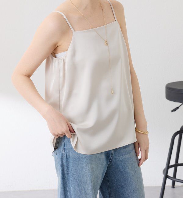  「2WAY サテンキャミソール」|シャツ・ブラウス|
