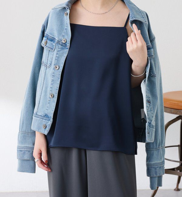  「2WAY サテンキャミソール」|シャツ・ブラウス|