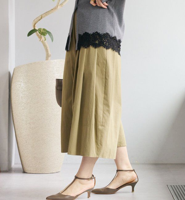  「【遊び心たっぷり】タックワイドキュロット」|キュロット|