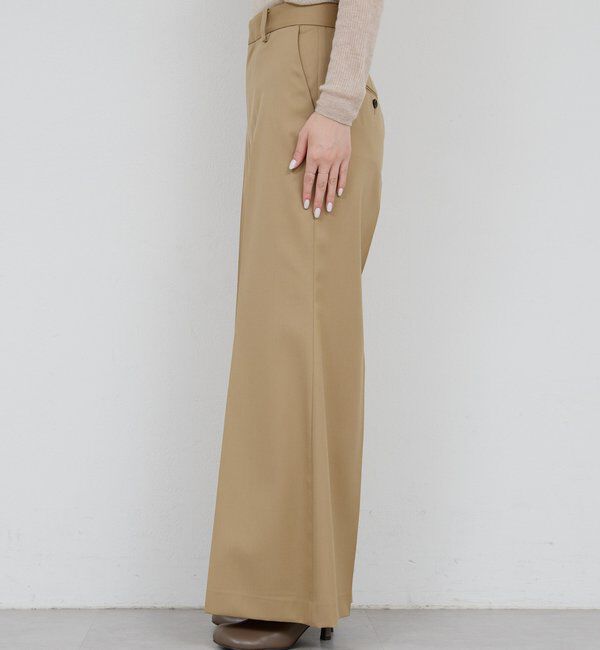  「【HERITANOVUM】【スリーピース対応】ウーステッドウールフレアパンツ」|チノ|