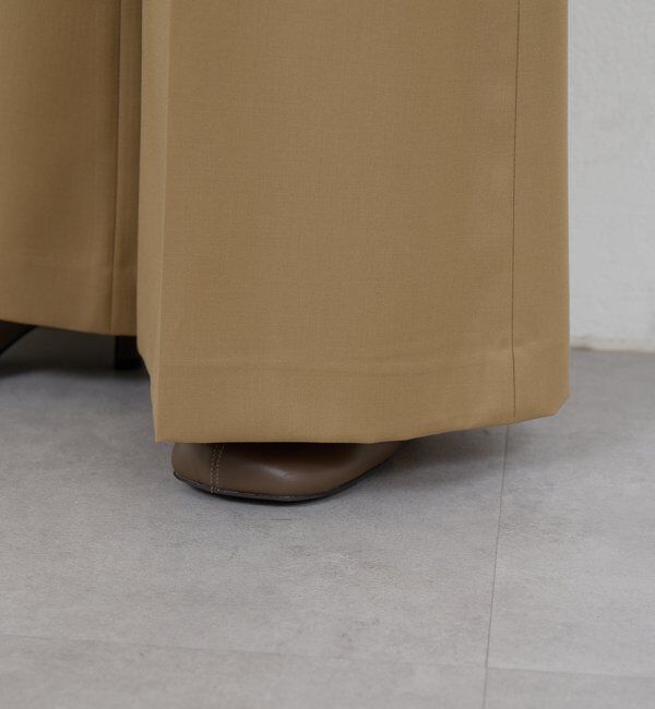  「【HERITANOVUM】【スリーピース対応】ウーステッドウールフレアパンツ」|チノ|