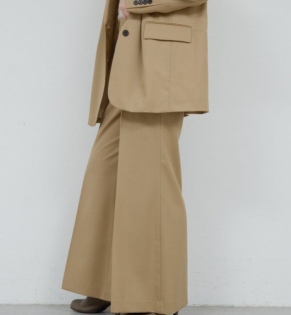  「【HERITANOVUM】【スリーピース対応】ウーステッドウールフレアパンツ」|チノ|