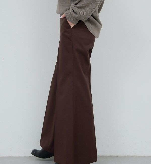  「【HERITANOVUM】【スリーピース対応】ウーステッドウールフレアパンツ」|チノ|