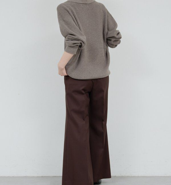  「【HERITANOVUM】【スリーピース対応】ウーステッドウールフレアパンツ」|チノ|