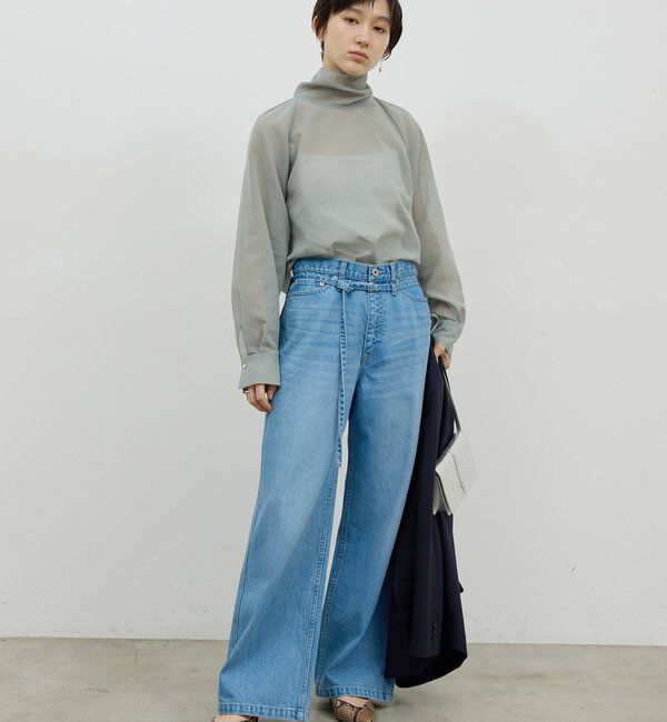  「【手洗い可】シアーボウタイブラウス」|シャツ・ブラウス|