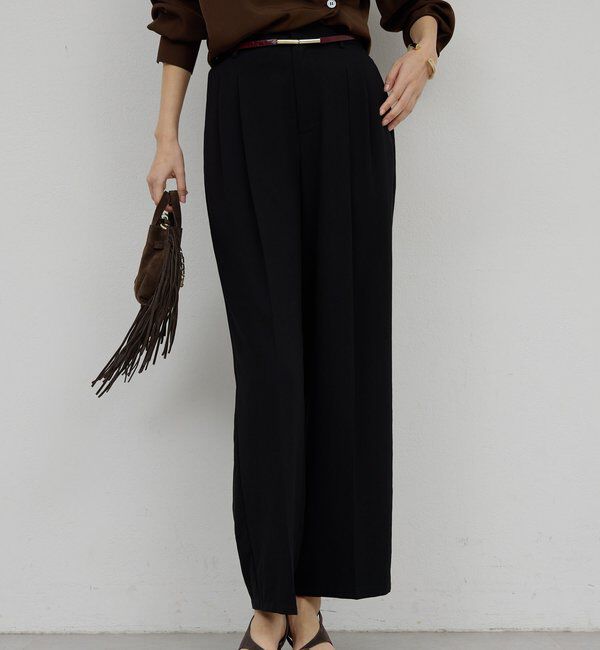  「【ガランテ名品】ライトジャージーワイドパンツ」|チノ|