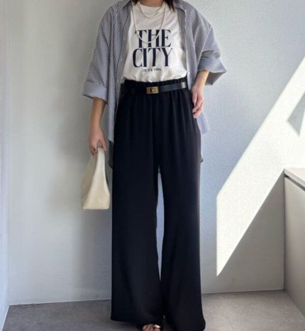  「【即戦力パンツ】【3サイズ展開】ワイドイージーパンツ」|チノ|