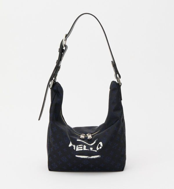  「ステンシル風プリント ナイロン2WAYミニショルダーバッグ」|ショルダー・メッセンジャー|