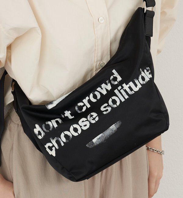  「ステンシル風プリント ナイロン2WAYミニショルダーバッグ」|ショルダー・メッセンジャー|