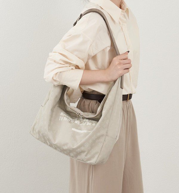  「ステンシル風プリント ナイロン2WAYショルダーバッグ」|ショルダー・メッセンジャー|